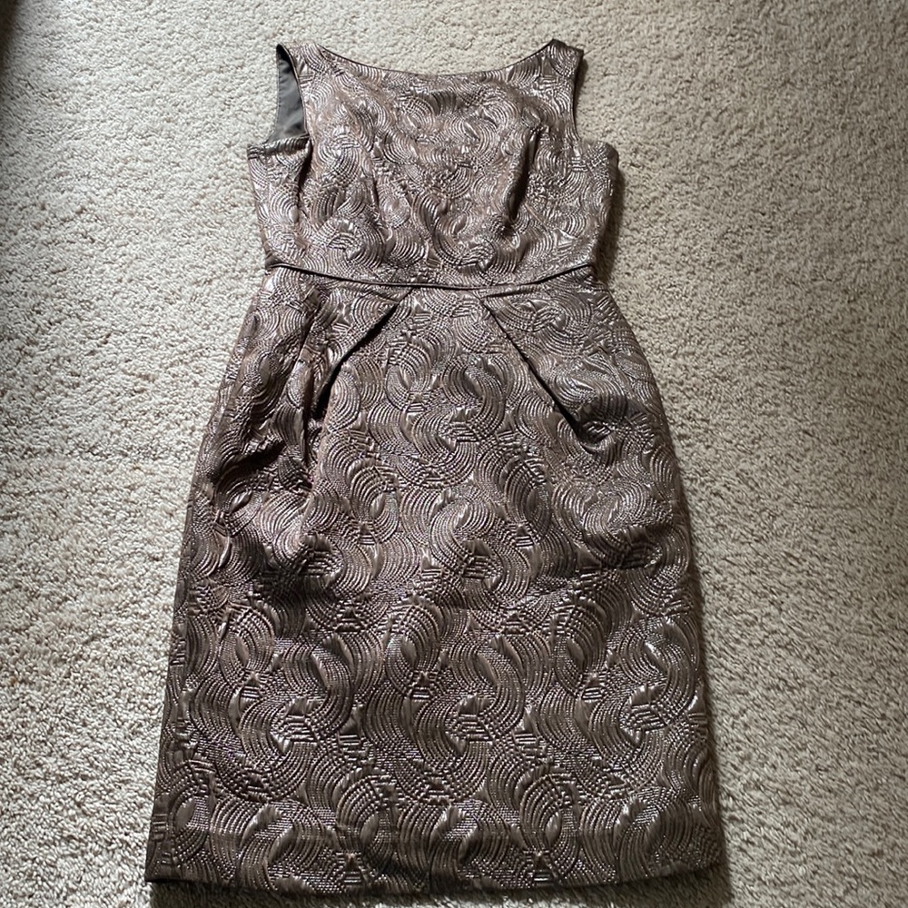 Gorgeous metallic sheen bronze/gold dress
